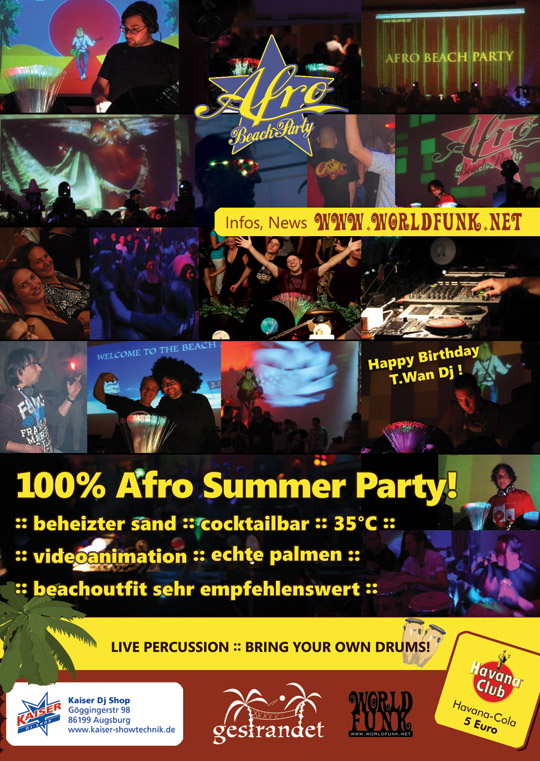 Afro Beach Party, Gestandet, Augsburg